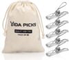 Vida Picks 40 Pack Heavy Duty Stainless Steel Clothespins