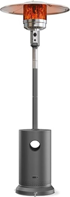 EAST OAK 48,000 BTU Patio Heater With Wheels