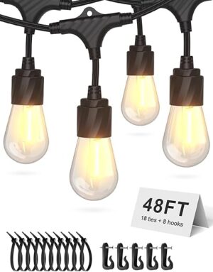 XMCOSY+ 48FT Outdoor LED String Lights