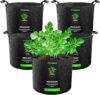 VIVOSUN 5-Pack 5 Gallon Heavy Duty Grow Bags