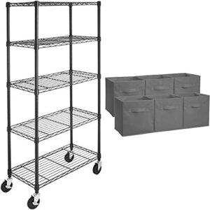 Amazon Basics 5-Shelf Adjustable Storage Shelving Unit