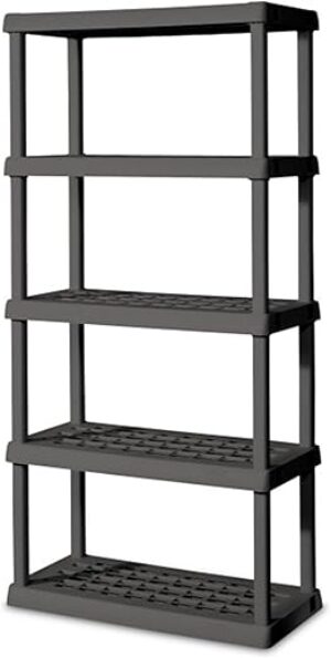 Sterilite 5 Shelf Heavy Duty Plastic Storage Shelving