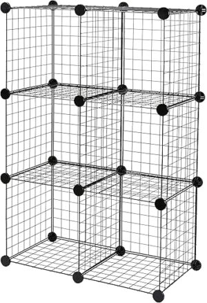 Amazon Basics 6-Cube Wire Grid Storage Shelves
