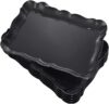 BBG 6 Pack Black Plastic Food Trays