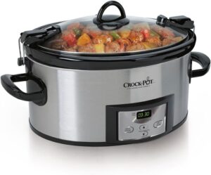 Crock-Pot 6 Quart Programmable Slow Cooker, CPSCVC60LL-S