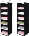 MAX Houser 6 Tier Hanging Closet Organizer, Black