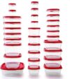 Rubbermaid 60-Piece Food Storage Containers, Red