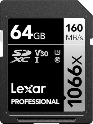 Lexar 64GB Professional 1066x SDXC Memory Card (LSD1066064G-BNNNU)