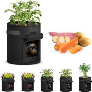 iPower 7 Gallon Potato Grow Bags, 5-Pack