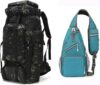 W WINTMING 70L Hiking Backpack, Sling Bag