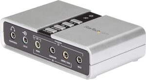 StarTech.com 7.1 USB Sound Card – Silver (ICUSBAUDIO7D)