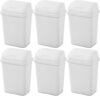 Sterilite 7.8 Gallon SwingTop Wastebasket, White (6 Pack)