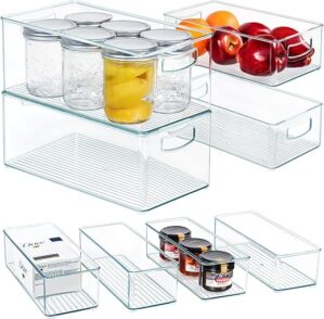 Hudgan 8 Pack Stackable Pantry Organizer Bins