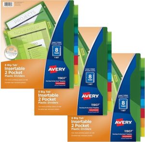 AVERY 8-Tab Insertable Big Tabs Dividers (71907)
