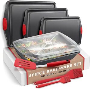 EATEX 8PC Nonstick Baking Sheet Set
