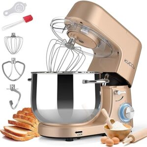 KUCCU 9.5 QT Double Handle Stand Mixer, 6 Speed