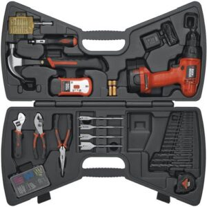 BLACK+DECKER 9.6-Volt Cordless Drill Project Kit