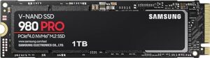 SAMSUNG 980 Pro SSD 1TB PCIe 4.0 MZ-V8P1T0B/AM