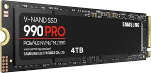 SAMSUNG 990 PRO NVMe M.2 SSD, 4 TB, MZ-V9P4T0BW