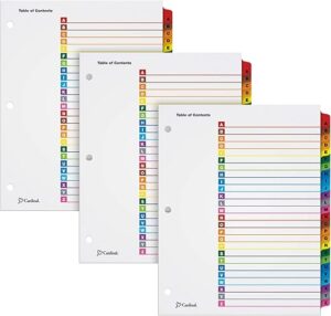 Cardinal A-Z Tab Dividers For Binders (63218)