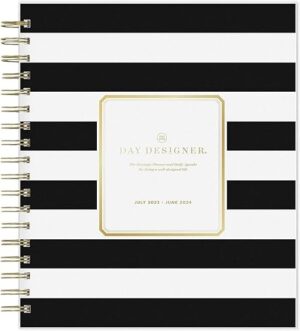 Blue Sky Academic Year Planner, 8″ x 10″, Black Stripe (137885-A24)