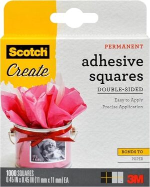 Scotch Adhesive Squares, 1000 Count (009-1000-CFT)