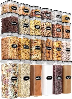 PRAKI Airtight Food Storage Containers Set – 24 PCS