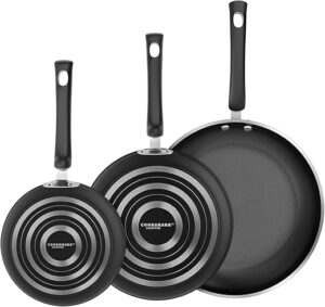 COOKSMARK Aluminum Nonstick Frying Pan Set 3-Piece