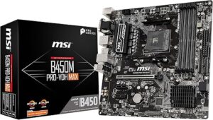 msi AMD Ryzen Micro-ATX Motherboard (B450M PRO-VDH Max)