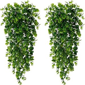 Sggvecsy Artificial Eucalyptus Plants UV Resistant Decor