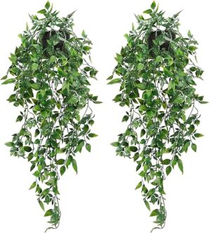 Whonline Artificial Hanging Plants: Indoor Outdoor Decor