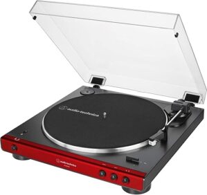 Audio-Technica AT-LP60XBT-RD Automatic Bluetooth Turntable