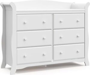 STORKCRAFT Avalon 6 Drawer Double Dresser (White)