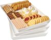 US Acrylic Avant White Plastic Serving Trays Set