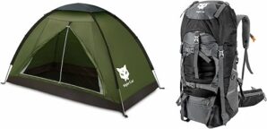 Night Cat Backpacking Tent With 70L Hiking Backpack