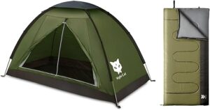 Night Cat Backpacking Tent With Sleeping Bag Lightweight