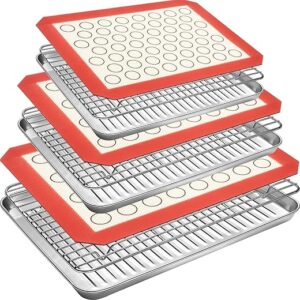 CEKEE Baking Sheet Rack Set, 9 Pieces