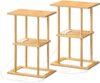 HOOBRO Bamboo Side Tables With Charging Station