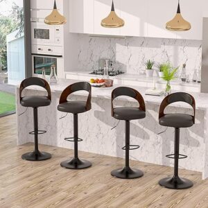 VECELO Bar Stool Set With Adjustable Height