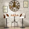 VECELO Bar Stool Set With Adjustable Height Swivel