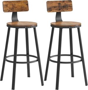 VASAGLE Bar Stools Set With Backrest ULBC026B01V1