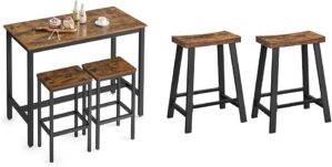 VASAGLE Bar Table And Stool Set, Rustic Brown