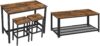 VASAGLE Bar Table Set With 2 Stools