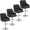 VECELO Barstools Set Of 4, Adjustable Counter Stools