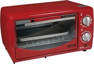 Better Chef Basic Toaster Oven, 4-Slice, Red