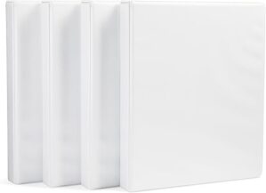Amazon Basics Basics 3-Ring Binder, 1-Inch, 4-Pack