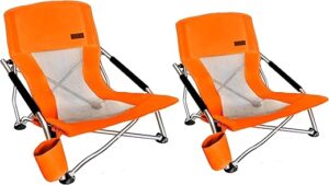 Nice C Beach Chair Set With Cup Holder