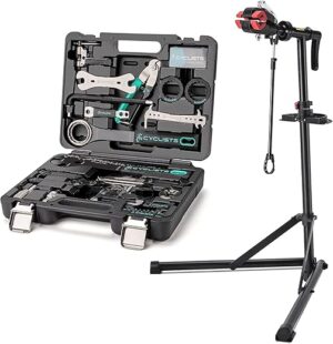 CXWXC Bicycle Repair Stand + 27 Piece Tool Kit