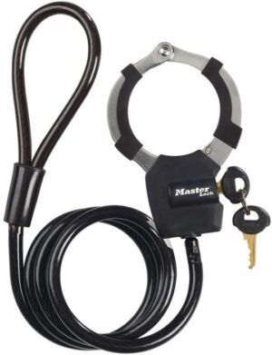 Master Lock Bike Lock Cable With Cuff, Key, 1000x80x27 mm