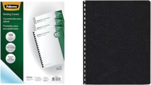 Fellowes Binding Covers, Transparent PVC & Classic Grain